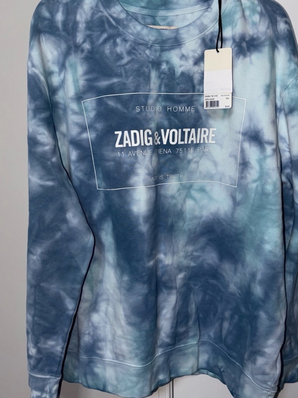 Zadig & Voltaire Simba Blue Tie-Dye Sweatshirt